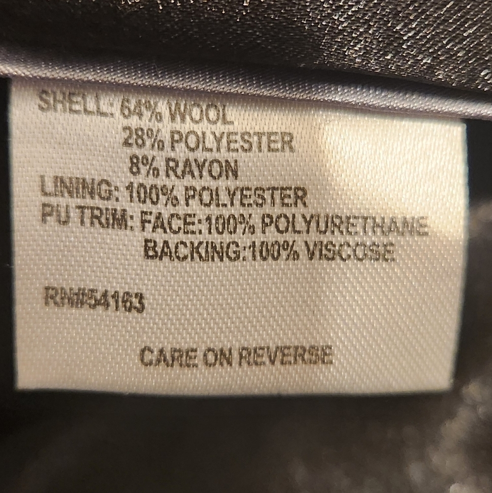 Calvin Klein Black Wool Peacoat size 6 - Picture 7 of 8